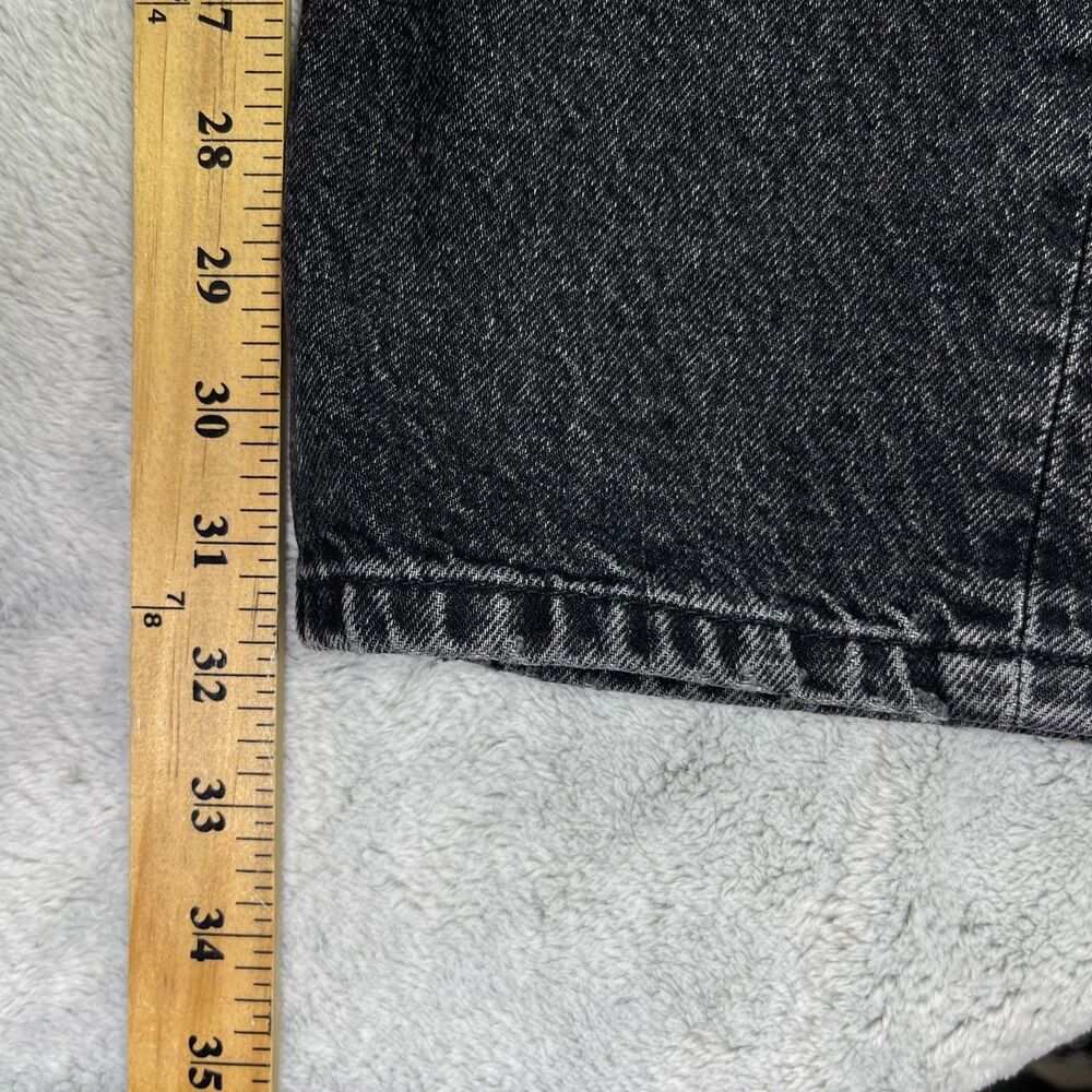 Zara Jeans Men 32 Black Straight Leg Denim Pants Faded Wash 100% Cotton - Picture 11 of 14